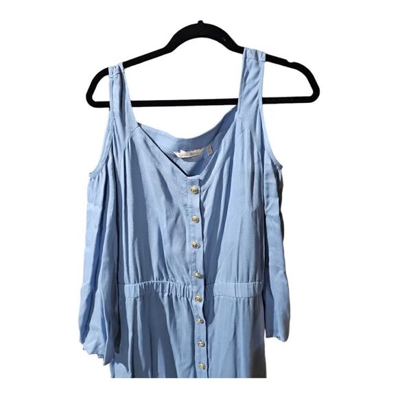 SOFT SURROUNDINGS "Bridgette" Cold Shoulder Tencel Dress - Size Large - Picture 4 of 7